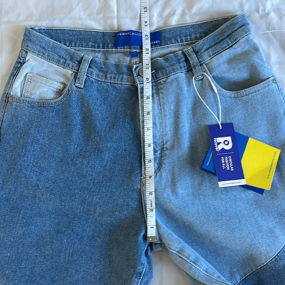 DL1961 KSENIA SCHNAIDER Zoie Wide Leg Patch Work Relax Vintage Size 28 - Picture 10 of 16